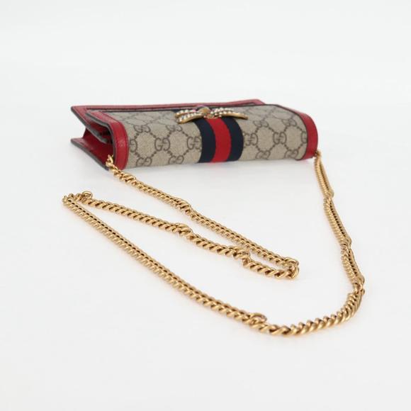 GUCCI GG Supreme Queen Margaret Wallet PVC Beige 476079 496334 Auth ac3848M - Picture 7 of 16